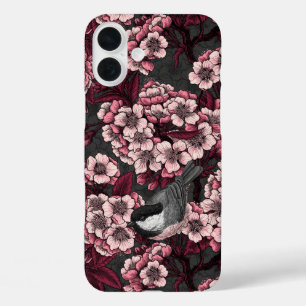Night cherry garden iPhone 16 plus case