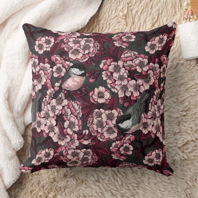 Night cherry garden cushion (Blanket)