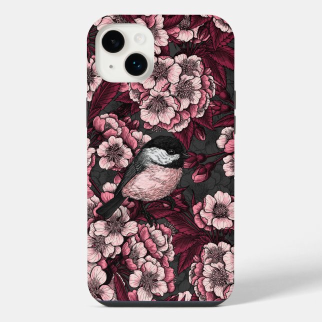 Night cherry garden iPhone case (Back)