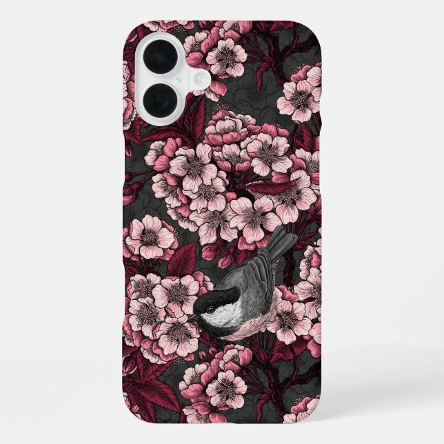 Night cherry garden iPhone case (Back)