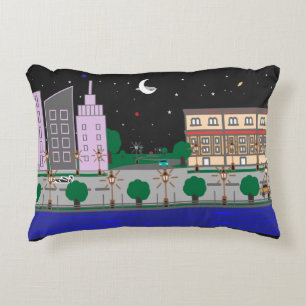 Night City Decorative Cushion