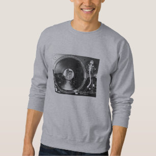 Night city on the record player sweatshirt