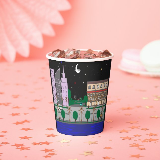 Night City Paper Cups (Insitu)