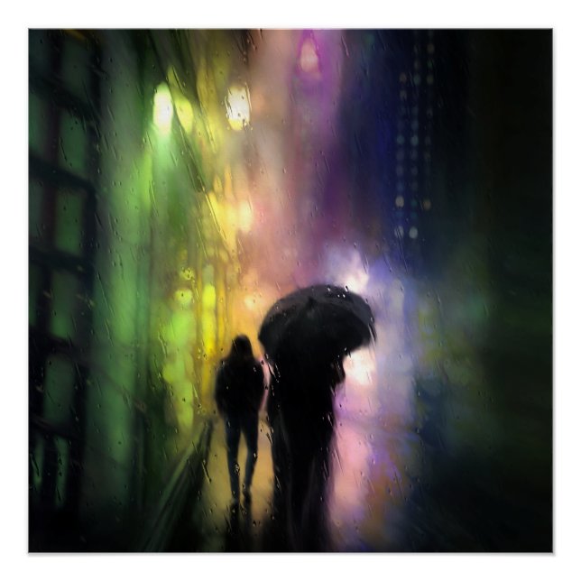 NIGHT CITY RAIN PRINT (Front)