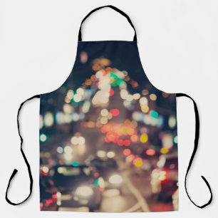 Night City: Retro Blurred Lights. Apron