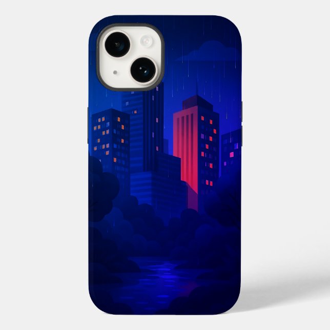 Night City Skyline Case-Mate iPhone Case (Back)