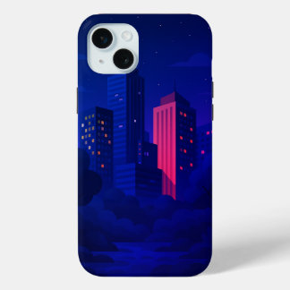 Night City Skyline iPhone 15 Mini Case