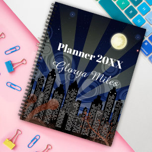 Night cityscape & lighted buildings customised planner