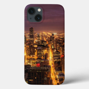Night cityscape of Chicago iPhone 13 Case