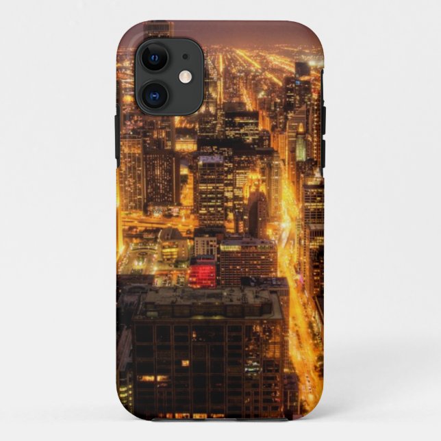 Night cityscape of Chicago Case-Mate iPhone Case (Back)