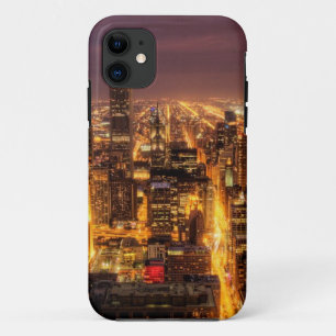 Night cityscape of Chicago Case-Mate iPhone Case