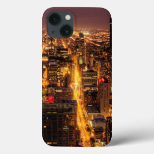 Night cityscape of Chicago iPhone 13 Case