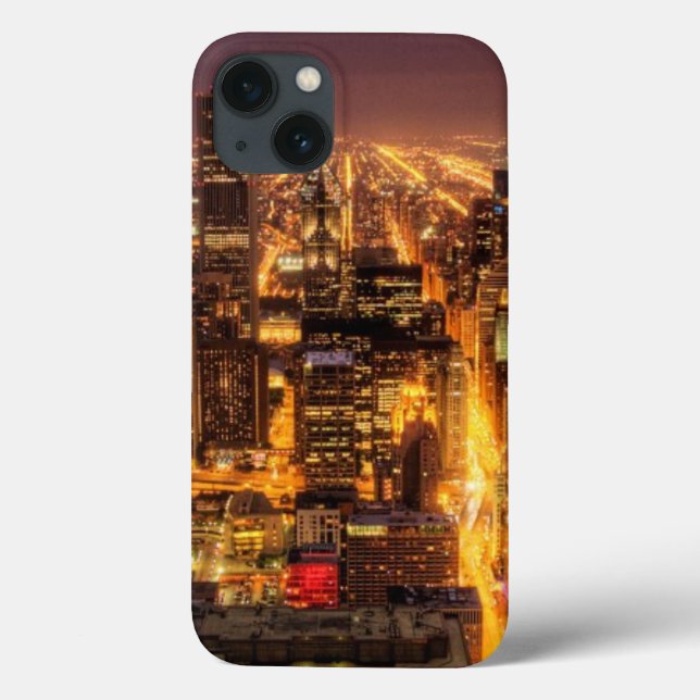 Night cityscape of Chicago Case-Mate iPhone Case (Back)