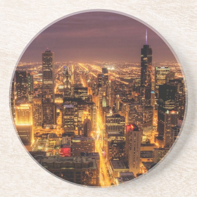 Night cityscape of Chicago Coaster (Front)