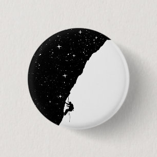Night climbing 3 cm round badge