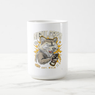 Night Crew Racoon Long Sleeve Coffee Mug