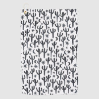 Night Desert Saguaro Cactus Watercolor Pattern