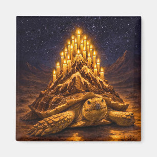 Night Desert Sulca Tortoise birthday cake mountain Magnet