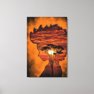 Night Desire Painting Art Canvas Print