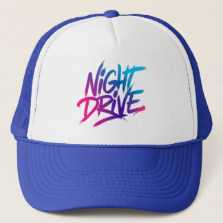 Night Drive - Retro Futuristic Synthwave Car & Moo Trucker Hat