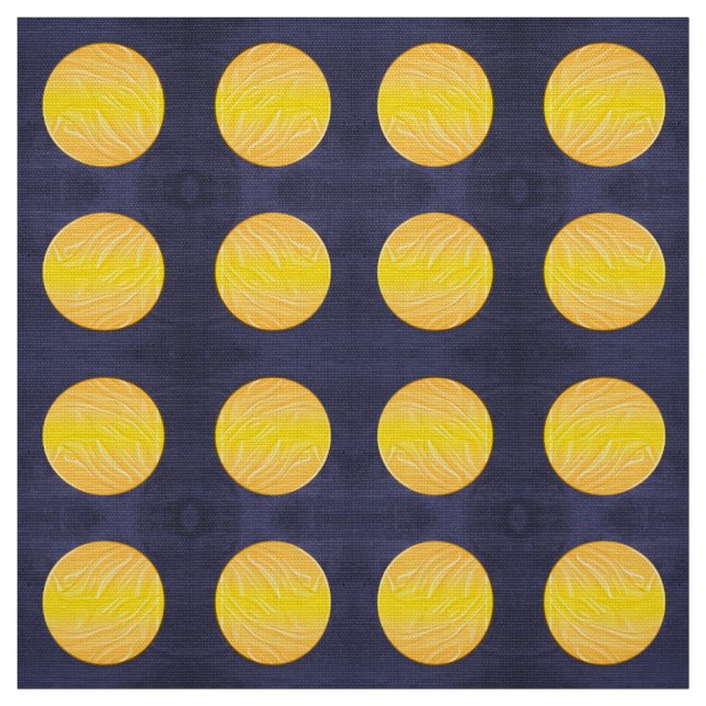 night end moon. polka dots pattern fabric (Swatch)