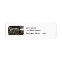 Night Express Train Return Address Labels