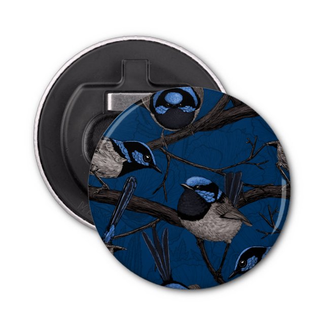 Night fairy wrens bottle opener (Front)
