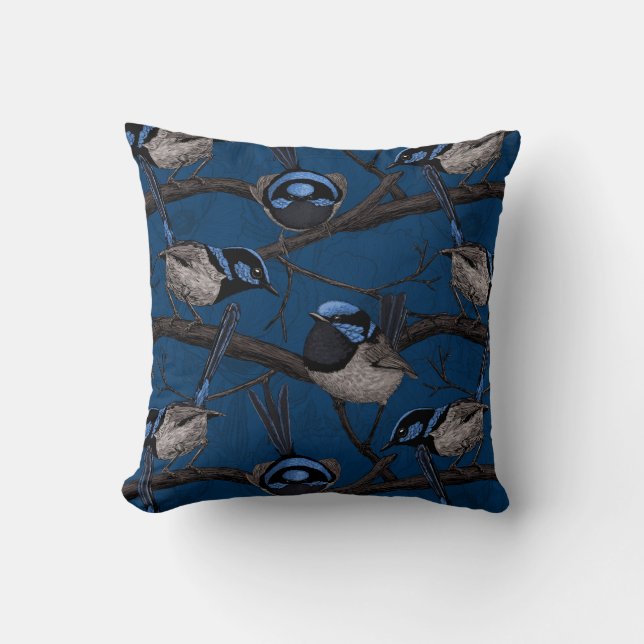 Night fairy wrens cushion (Front)