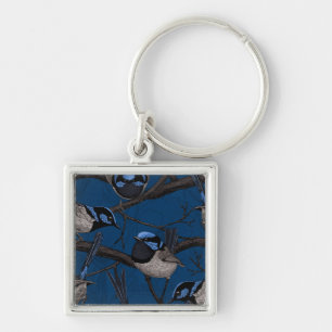 Night fairy wrens key ring