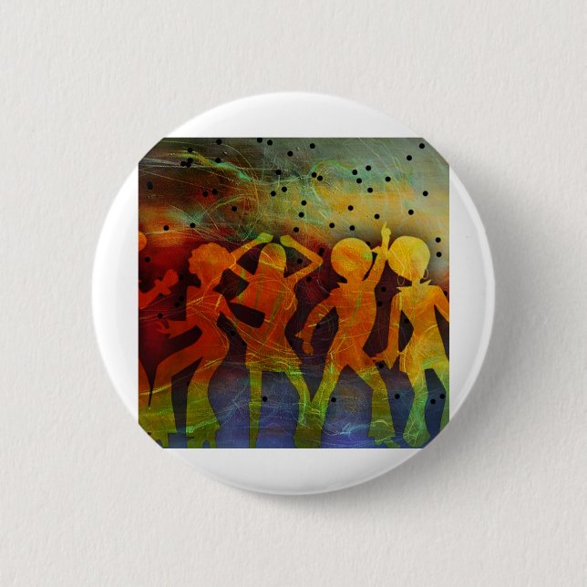 NIGHT FEVER 6 CM ROUND BADGE (Front)