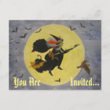 "Night Flight!" Invitation Postcard