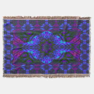 Night Flower 2 Throw Blanket