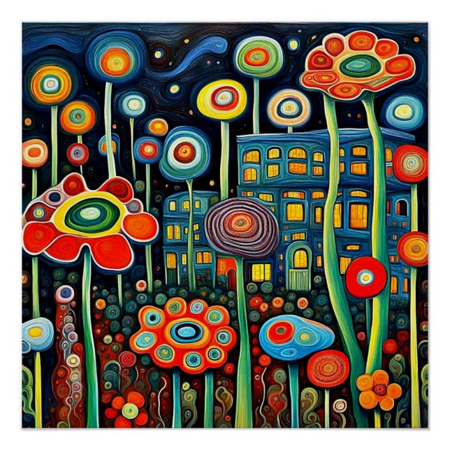 Night flowering garden poster (Front)
