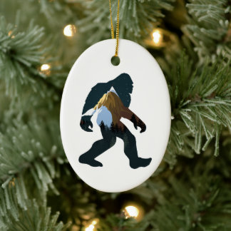 Night Forest Bigfoot Ceramic Tree Decoration