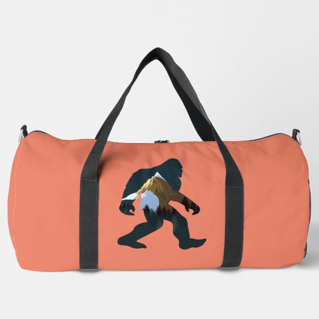 Night Forest Bigfoot Duffle Bag (Front)