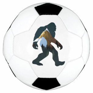 Night Forest Bigfoot Soccer Ball