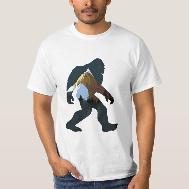 Night Forest Bigfoot T-Shirt (Front)