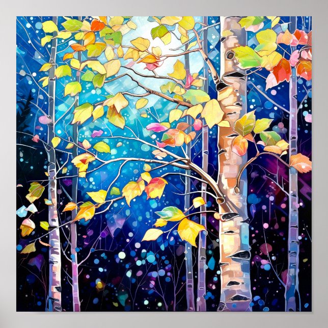 Night Forest Landscape Home Decor Poster (Front)