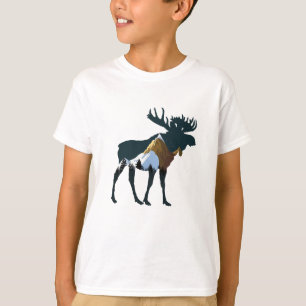 Night Forest Moose T-Shirt