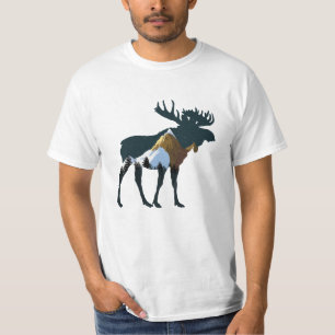 Night Forest Moose T-Shirt