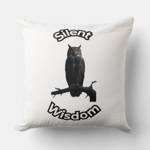 **Night Forest Owl – Realistic Nocturnal Owl Illu Cushion