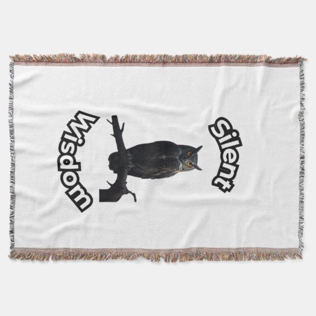  **Night Forest Owl – Realistic Nocturnal Owl Illu Throw Blanket (Front)