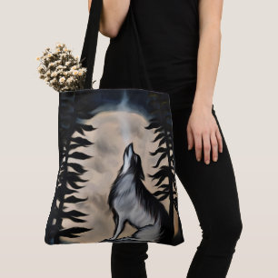 Night forest tote bag