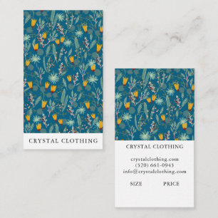 Night Garden Botanical Chic Modern Hang Tag