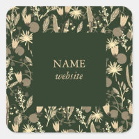 Night Garden Botanical Floral Plants Modern Chic