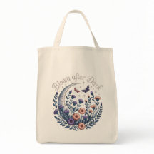 Night Garden Faux Embroidered Moon with Moths