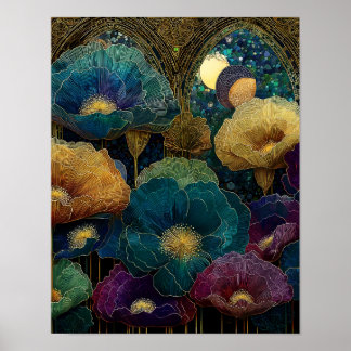 Night Garden on Venus #12 - 4X5 Digital Download Poster