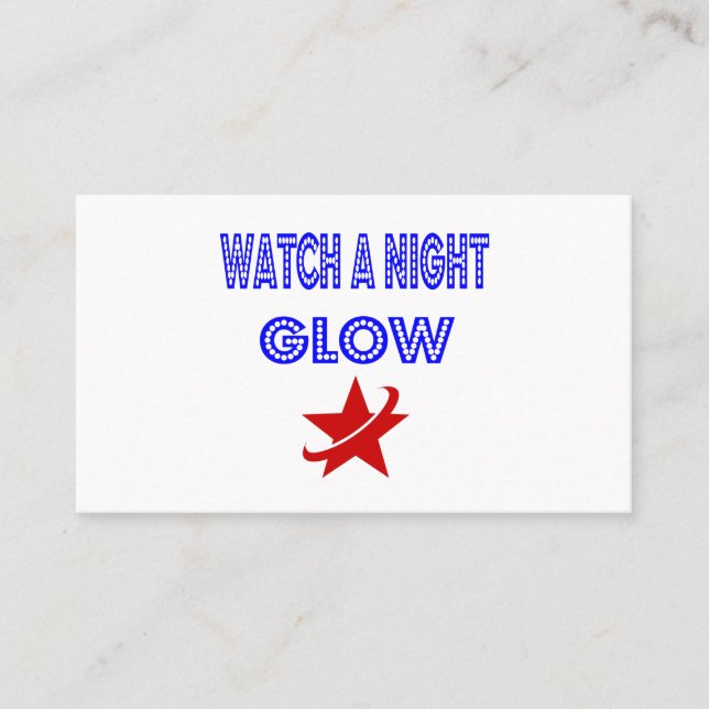 night glow business card (Front)