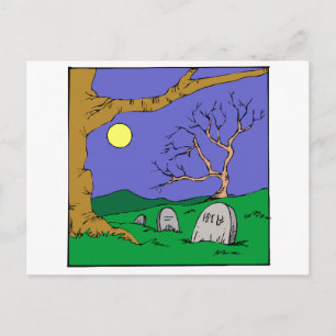 Night Graveyard Postcard