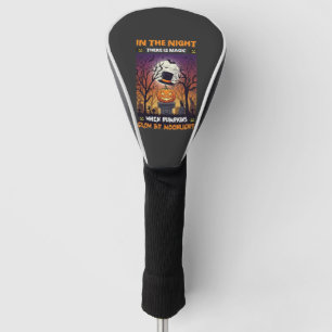 Night Halloween Pumpkin Top Hat Moon Graveyard Golf Head Cover